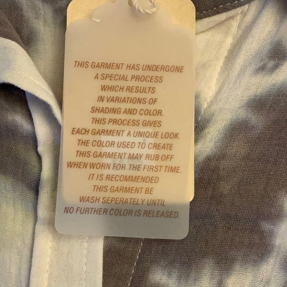 Hem & Thread Tie-Dye Blouse - Gray and White - Picture 2 of 4